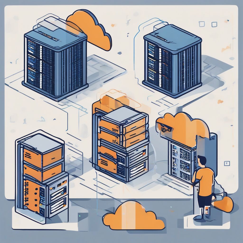 Web Hosting Types Illustration